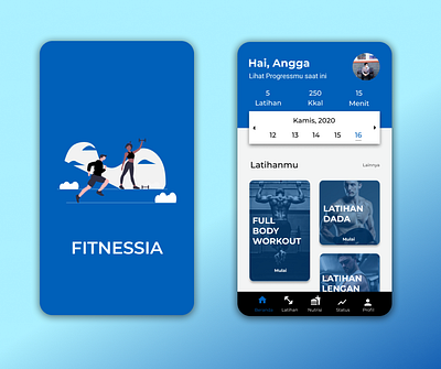 Fitness App mobile design ui ux design