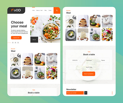 Webdesign Restaurant FoOD branding design identity logo ui ux webdesign