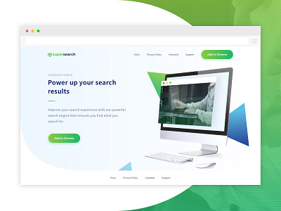 SuperSearch branding browser extension design illustration ui