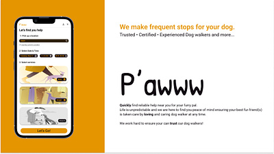 P'awww Dog Walking App app design