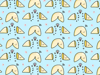 Fortune Cookies 2.0 asian food connected creativity design desserts food foodie fortune fortune cookie future happy idea ideation illustration light bulbs luck online sweetness sweets wifi