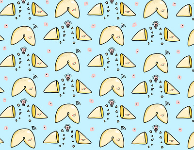 Fortune Cookies 2.0 asian food connected creativity design desserts food foodie fortune fortune cookie future happy idea ideation illustration light bulbs luck online sweetness sweets wifi