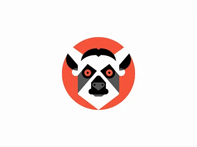 Geometric Lemur Logo animal animals branding character circular concept design geometric icon identity illustration lemur logo mark mascot premium sale symbol vector zoo