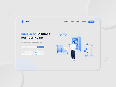 Evergy Web - Part 1 app app design application clean ecommerce interaction design interface design iphone minimal mobile neumorphism screen smart home ui uidesign user experience user interface ux uxdesign white ui