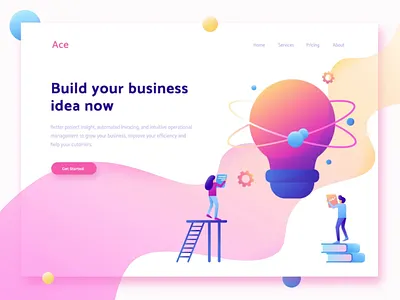 Animated hero image for startup website animated hero gif header exploration hero image landing page motion graphic startup