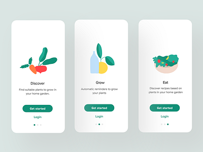 Onboarding - Home garden mobile app android app app design art design flat illustration ios minimal mobile mobile app onboarding ui uiux ux