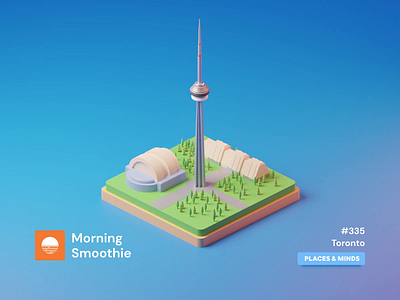 Toronto 3d 3d animation 3d art animated animation blender blender3d city city branding city illustration cityscape cn tower diorama illustration isometric isometric design isometric illustration low poly toronto toronto raptors