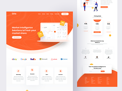 Orix Website Design app illustration interface landing minimal product saas design saas landing page saas website ui uidesign uigeek web