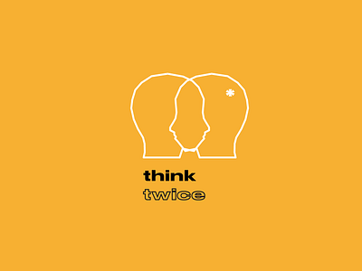 think twice logo ( for sale ) brand brand identity branding design designer graphicdesign illustration logo design logodesign logos logotype vector