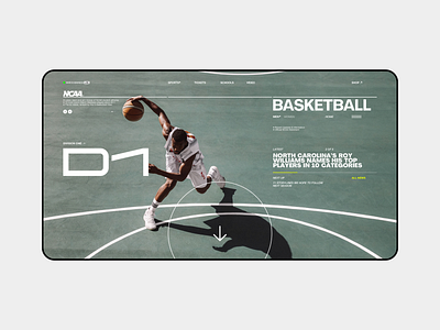 National Collegiate Athletic Association / NCAA baseball basketball clean college design fold grid header hero hockey landing minimal nfl page sport ui ux web website