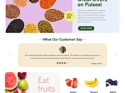 landing page design e commerce app ecommerce shop fruits organic food ui vegetables xd design