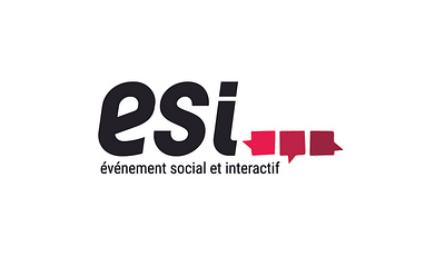 Logo ESI (Evénement Social et Interactif) event graphic graphicdesign graphism graphisme identité visuelle logo logodesign logotype social visual identity