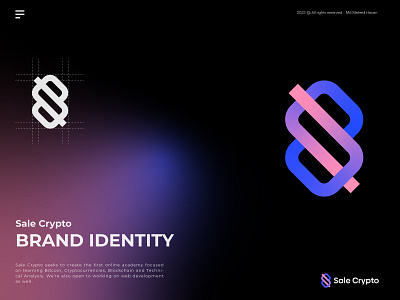 Sale Crypto Logo blockchain brand branding crypto cryptocurrency design icon identity logo logodesign logomark logotype minimal modern logo monogram nft symbol tech trading typography