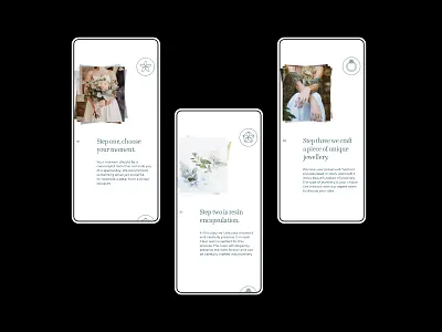 Senmeisa mobile website design brand brand identity interaction jewellery mobile website mobile website design mockup process steps typography ui ux web design
