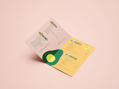 Identité visuelle et menu The fast avocado card design edition graphic graphicdesign graphism graphisme identité visuelle logo logodesign logotype menu visual identity