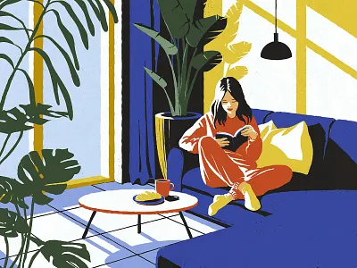 Morning branding design flower girl graphic design home illustration logo poster summer tree ui vector