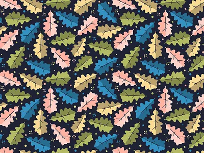 Oak Leaf Pattern decorative defoliation foliage forest leaf leaf fall leaves nature oak ornament pattern seamless