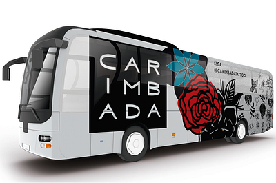 The "Carimbada Bus" design flat graphicdesign illustration logo surfacedesign typography