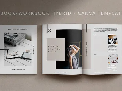 eBook-Workbook Template for Canva | Mio branding brochure business canva catalogue clean ebook elegant magazine modern portfolio template workbook