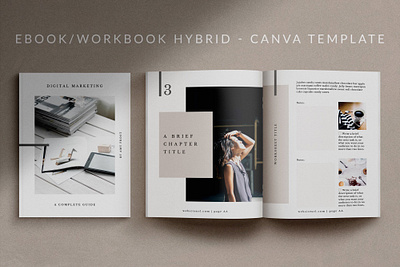 eBook-Workbook Template for Canva | Mio branding brochure business canva catalogue clean ebook elegant magazine modern portfolio template workbook