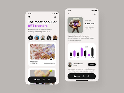 Most NFT creator's app android android app app app design application design ios ios app ios app design mobile mobile app mobile app design ui ux
