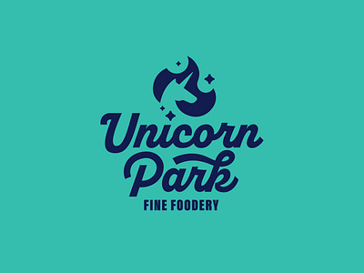 Unicorn Park Outtake branding flame food food truck horse icon logo magical park restuarant stars street food unicorn