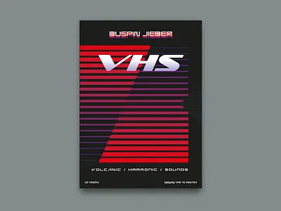 Buspin Jieber – V​.​H​.​S. Volcanic/Harmonic/Sounds 1980s cd artwork cd design charity compact disc design graphic design music package design