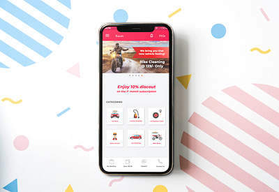 App for bike and car cleaning app design application bike cleaning app car cleaning app cleaning app design ui ux
