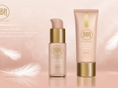 My Melanin Baby brand branding cosmetic packaging design flat logo minimal vector