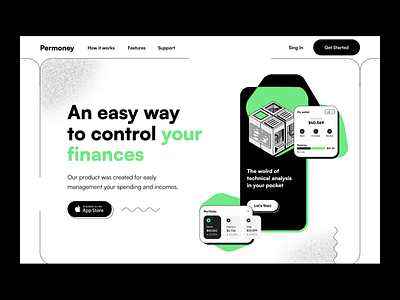 Permoney home page interaction animation interaction ui user experience user interace user interface ux web web design website website design website interaction