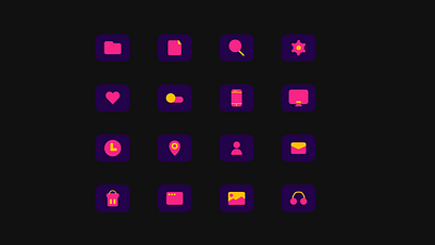 PC Icon set colored design icon icon set ui vector