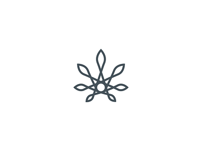 Cannabis cannabis design flat graphic icon leafs lettermark logo mark negative space plant vector
