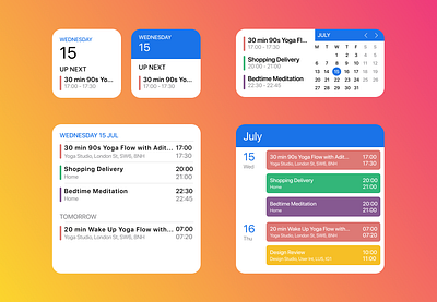 Daily UI 38 - Calendar Widgets calendar calendar design calendar ui calendarwidget clean dailyui dailyuichallenge design figma figmadesign ios minimal modern simple ui uidesign widget widgets