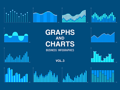 Statistic, business data graphs and charts vector set. Infograph analytics business chart column curve data diagram element finance graph graphic growth infographic information line marketing statistic vector visualization web