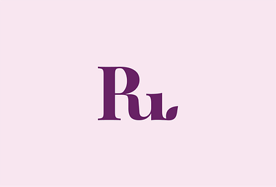 R+u Monogram Logo branding logo monogram pink purple