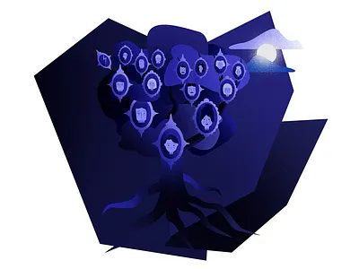 Family tree art direction blue book illustration character design concept concept art concept design design digital digital art digital illustration digital painting family family tree gradient illustration texture tree vector web illustration