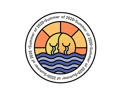 badge for the summer of 2020 2020 trend covidart design flat illustration illustrator logo minimal qurantine sad summer summer summertimesadness weekend weeklywarmup