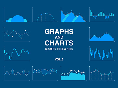 Statistic, business data graphs and charts vector set. Infograph analytics business chart column curve data diagram element finance graph graphic growth infographic information line marketing statistic vector visualization web
