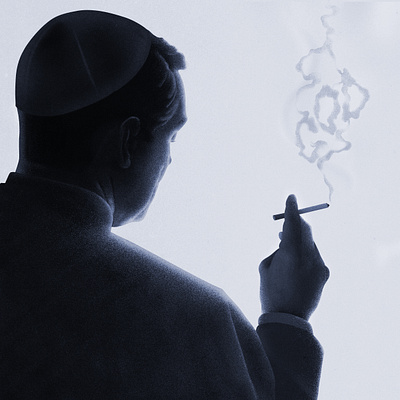 YoungPope art artwork blue color design digitalart digitalillustration god graphic hbo illustration illustrator pope smoke tribute young