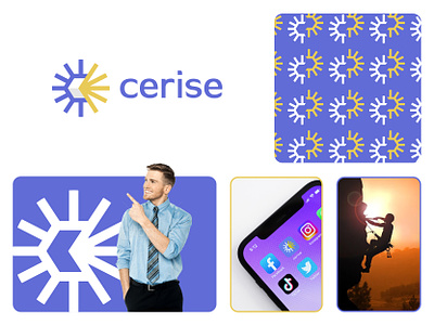 cerise brand identity brand identity branding c logo digital logo logo logo design minimalist logo sunrise logo