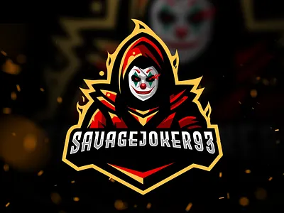SAVAGEJOKER93 animation branding design e sport mascot logo streamer flat icon illustration illustrator logo logo mascot streamer twitch