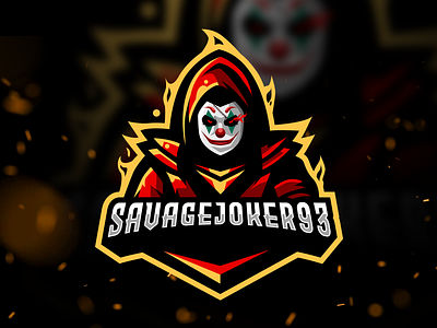 SAVAGEJOKER93 animation branding design e sport mascot logo streamer flat icon illustration illustrator logo logo mascot streamer twitch