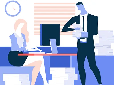 Economy 03 character flat illustration illustration magazine working