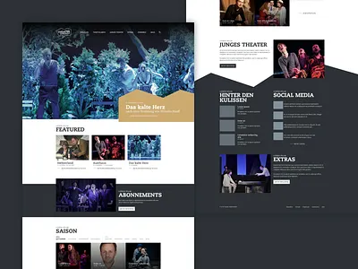 Theatre Landing page branding design ui web