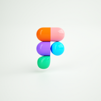 Figma logo in 3D c4d c4dart cinema 4d figma logo octane