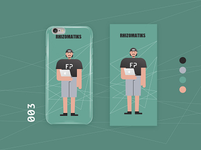Programmer design flat illustration typography ui