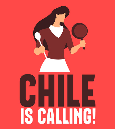 Chile is Calling character design flat illustration vector