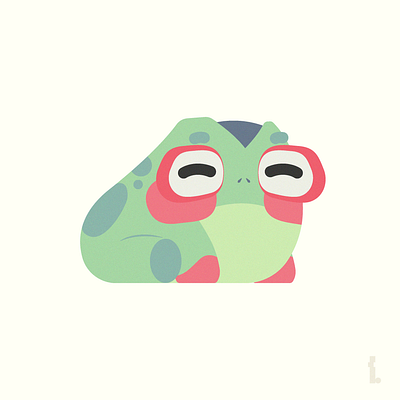 Froggo animal art blue clean design flat frog green illustration illustrator minimal red vector