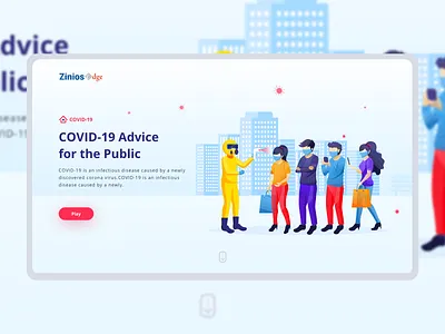Covid 19 Web app blue cold corona covid covid19 game illustration play red scanning thermometer ui user experience design ux webapp webdesign