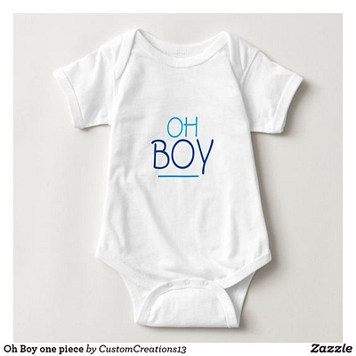 Oh Boy One Piece babies baby baby shower boy boys cute ohboy zazzle